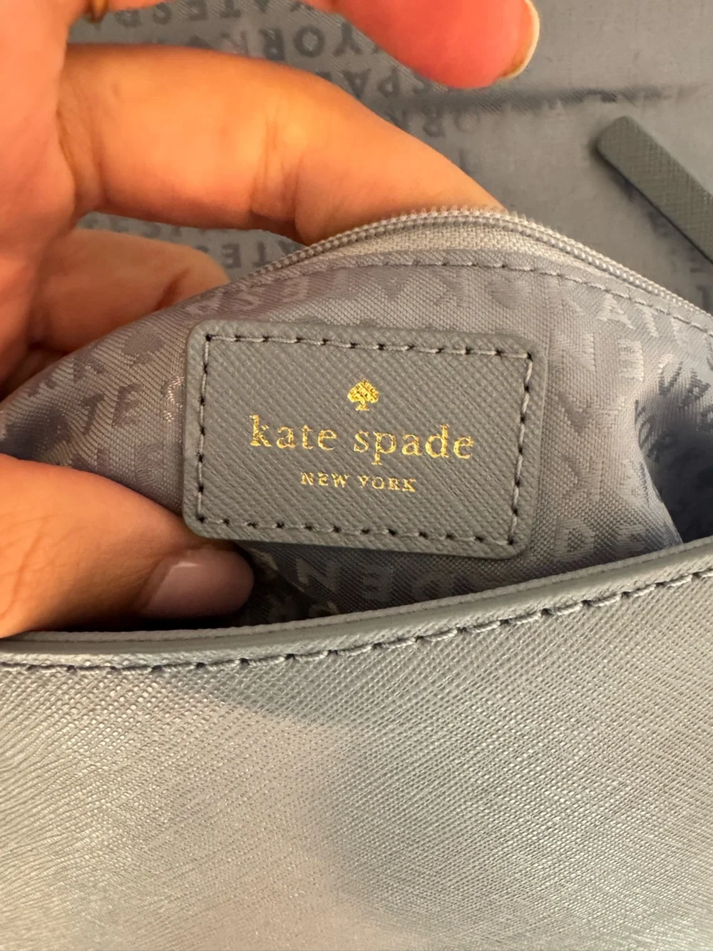 NWT kate spade Blue Leather Crossbody/Shoulder Bag with detachable leather strap